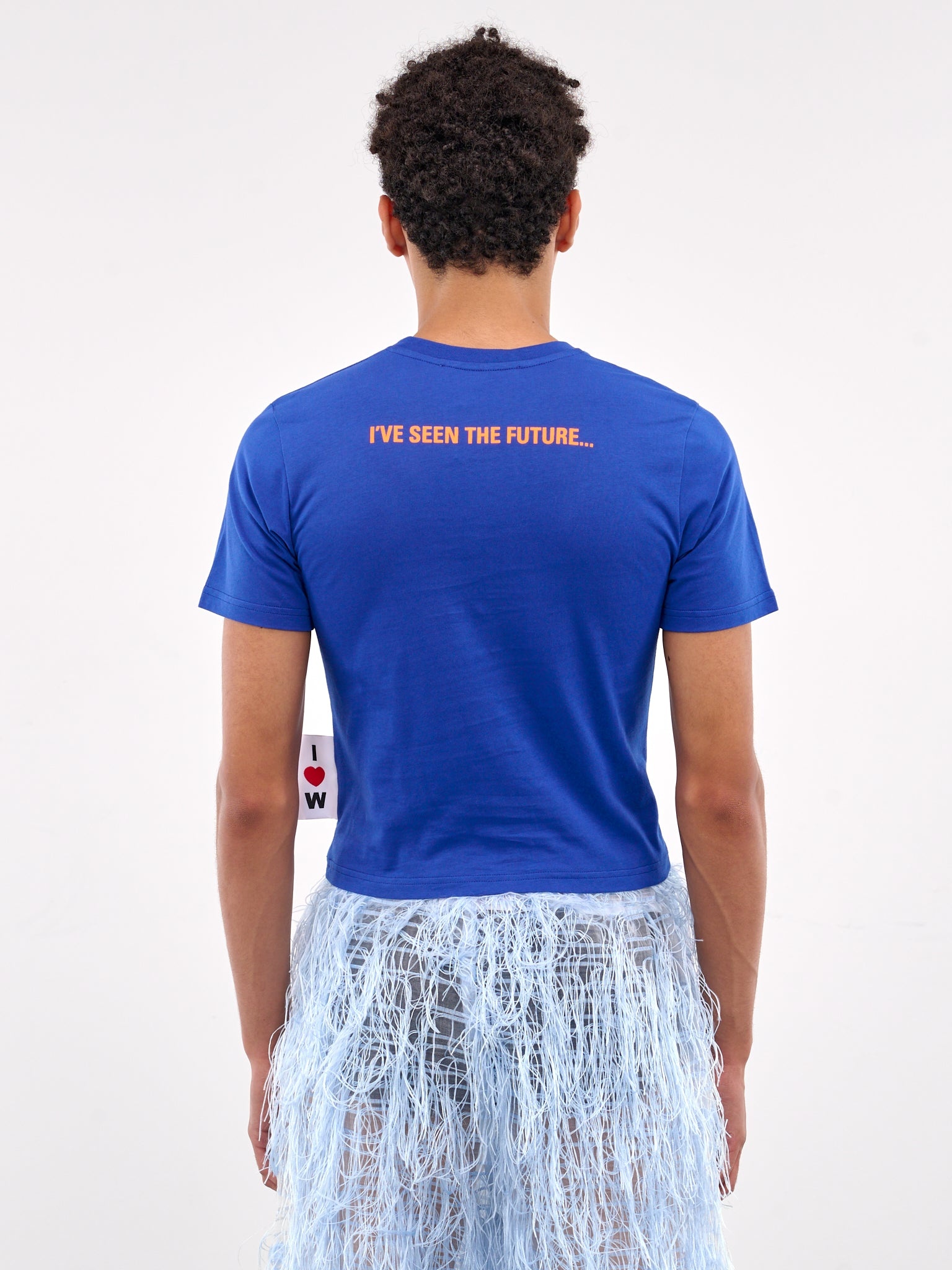 Smile Graphic Cropped Slim Tee - 3