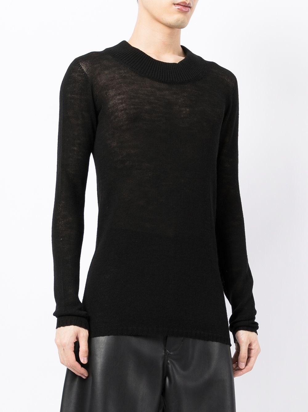 fine-knit crew-neck jumper - 3