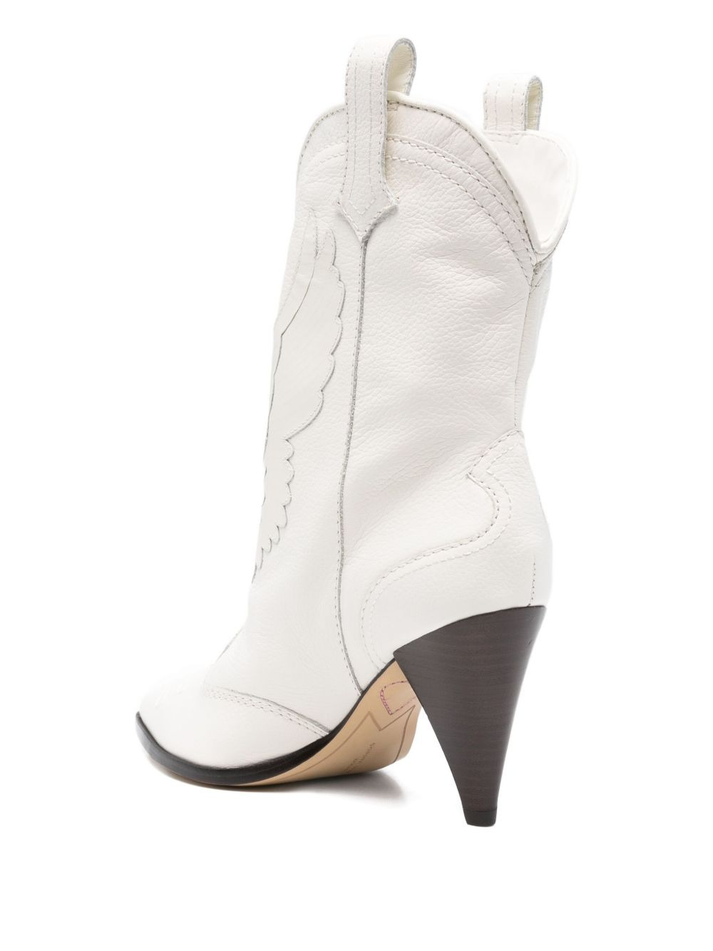 80mm wing-patch leather boots - 3
