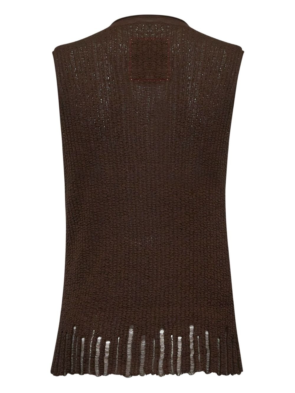 ribbed sleeveless top - 2
