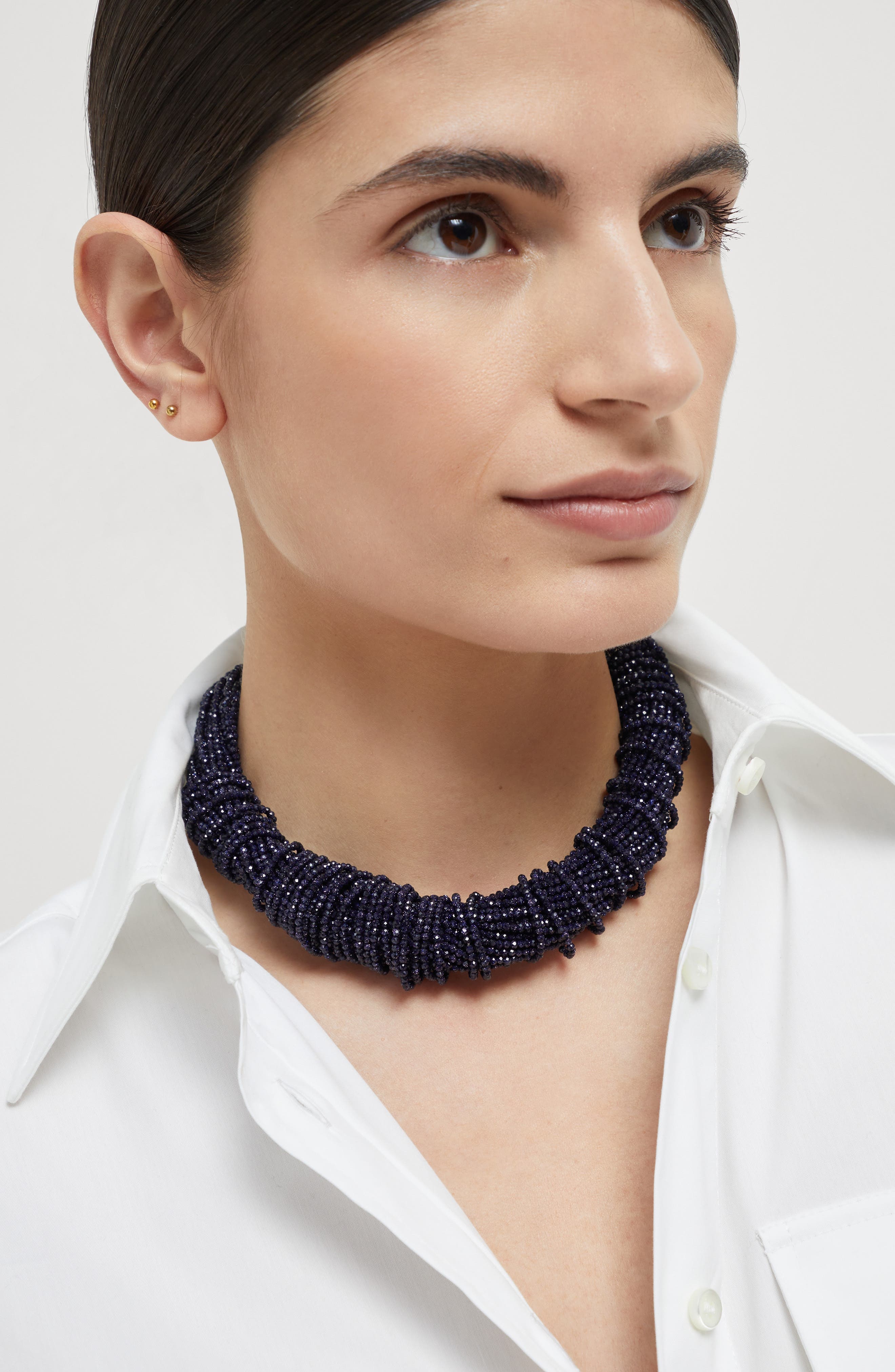 Brunello Cucinelli Sandstone and silver choker in Night at Nordstrom - 4