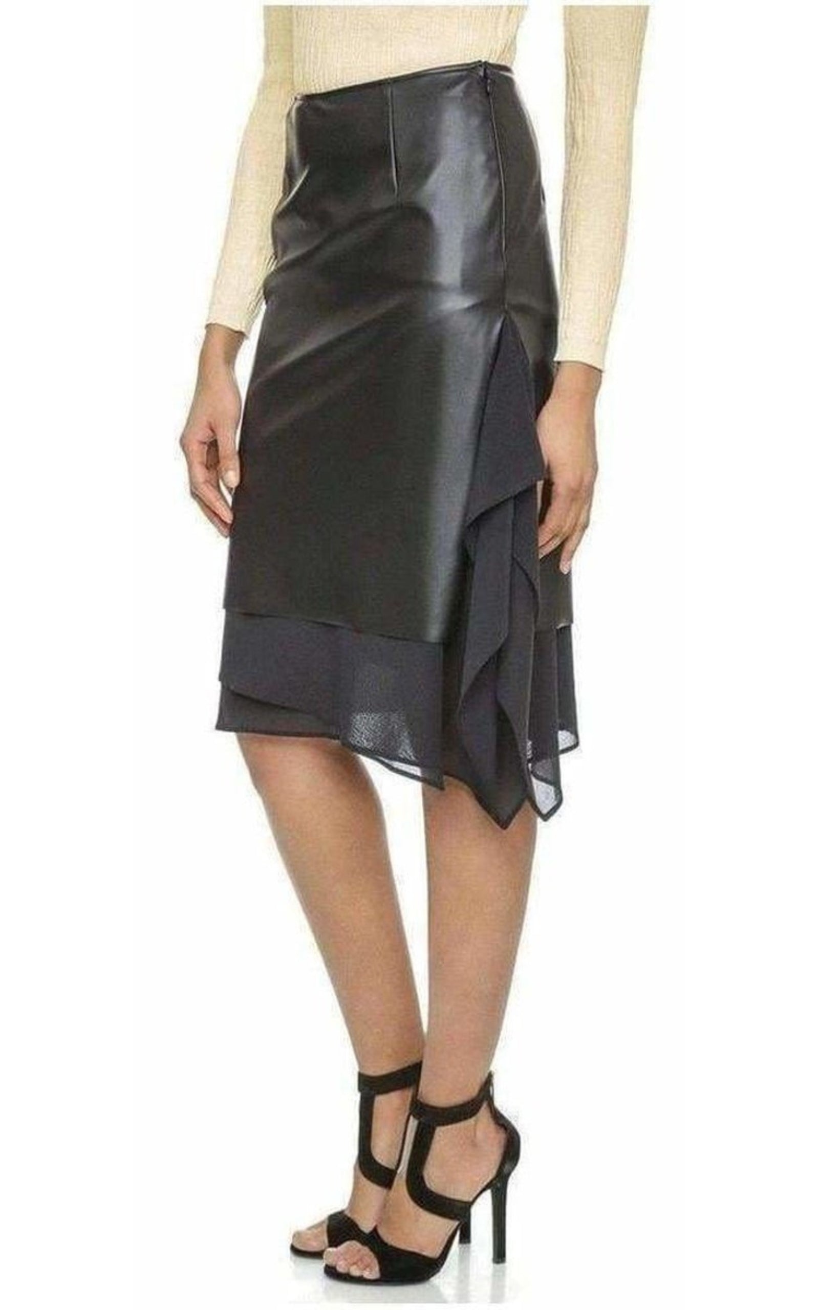 Cedric Charlier - Black Layered Skirt - 4