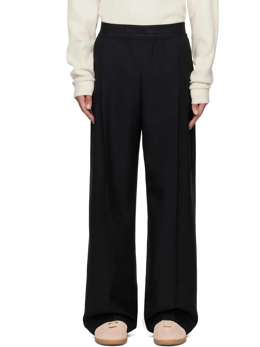 Black Relaxed Fit Trousers - 1