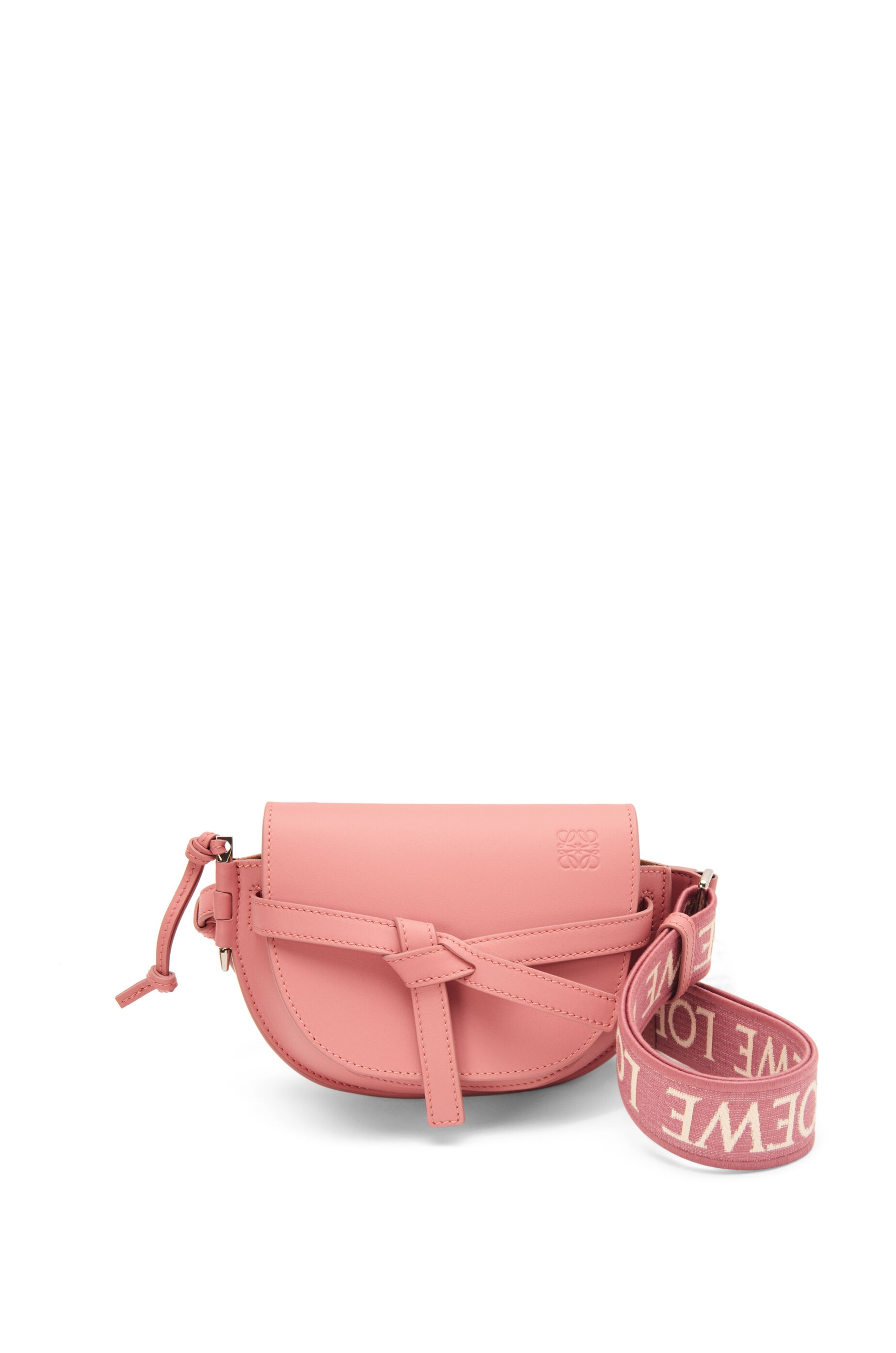 Mini Gate Dual bag in soft calfskin and jacquard - 1