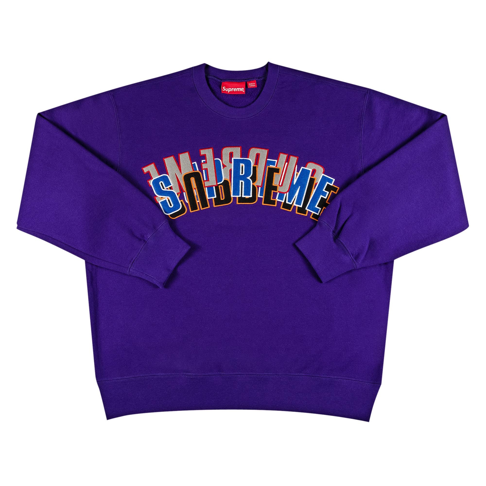 Supreme Stacked Crewneck 'Purple' - 1