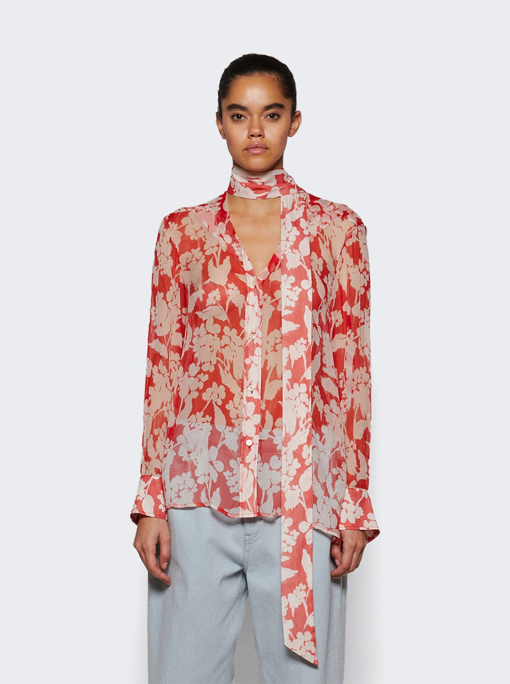 Draped Pleat Detail Blouse Chilli And Blush - 2