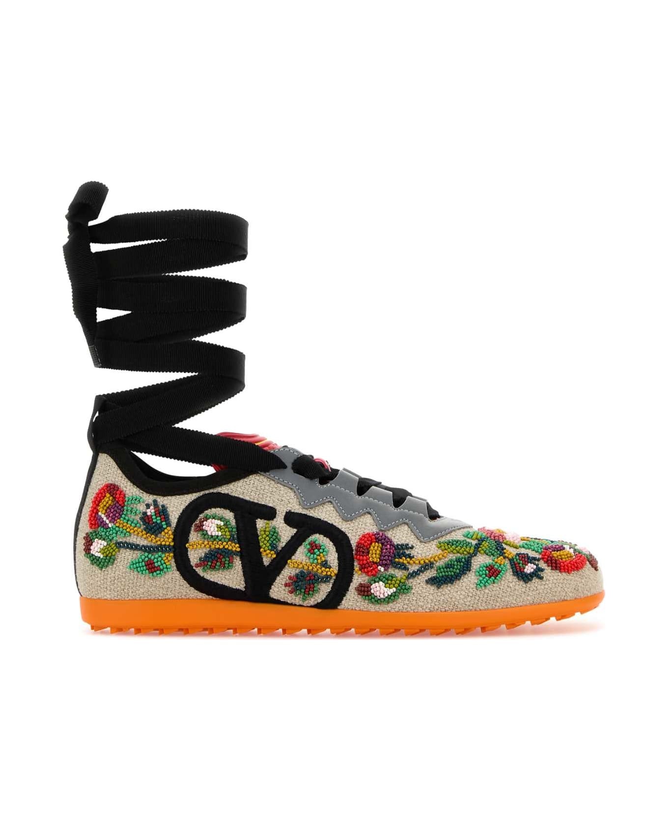 Embellished Canvas Chromathon Sneakers - 2
