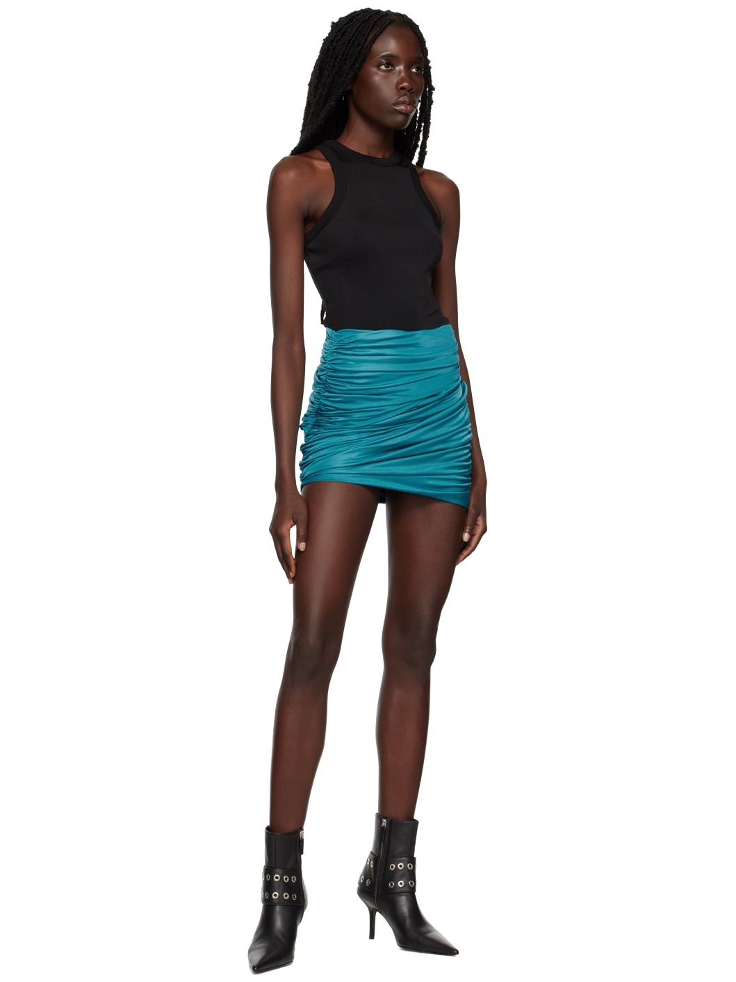 Blue Sabile Mini Skirt - 4