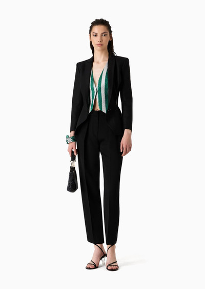 GIORGIO ARMANI Two-dart trousers in silk and linen outlook