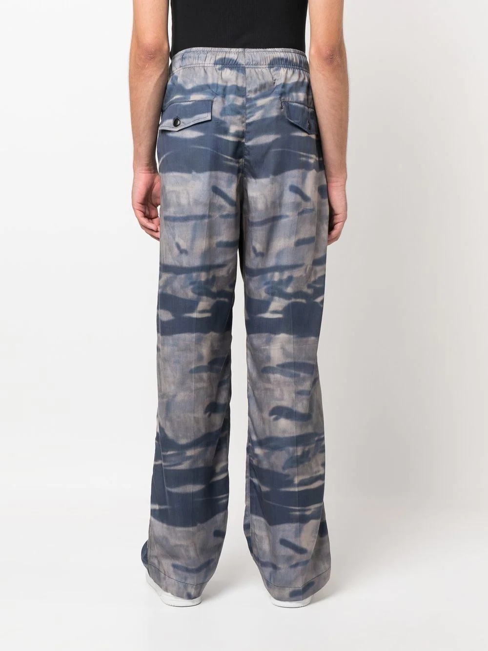 camouflage wide-leg trousers - 4