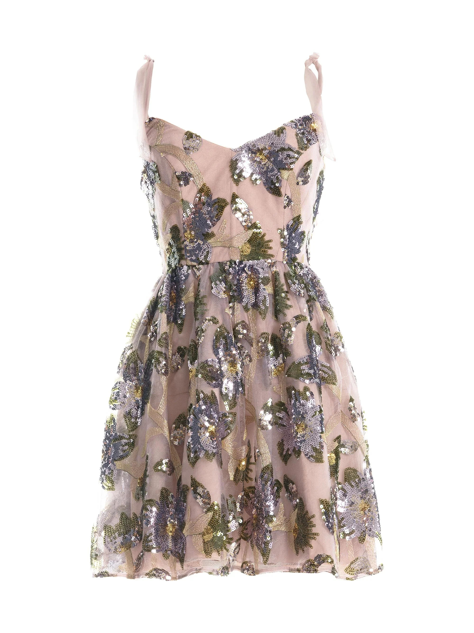Women's Kaitrin Sequin Fit & Flare Minidress - Lilac Multi - 1