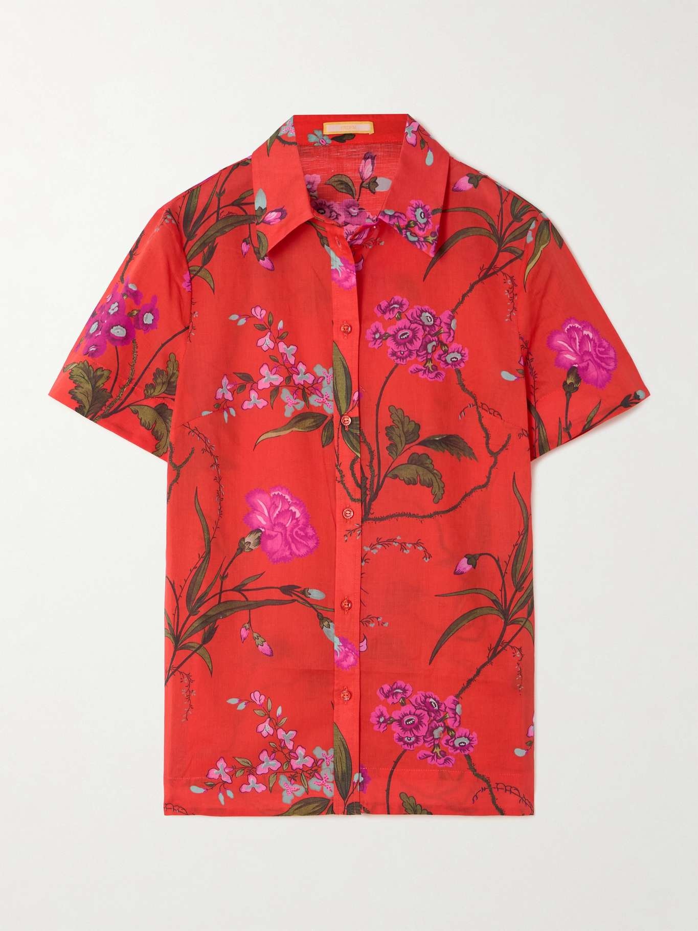 Swinbrook floral-print cotton and linen-blend shirt - 1