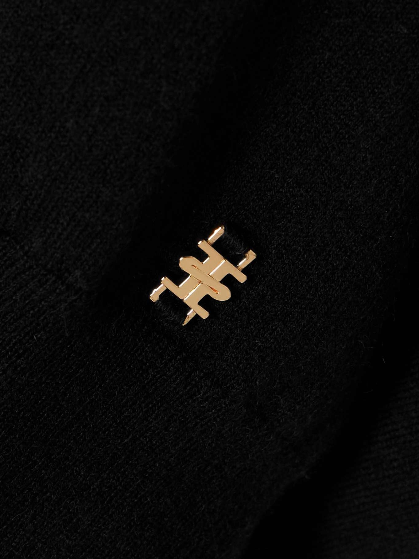 Journey embellished cashmere polo shirt Black - 4