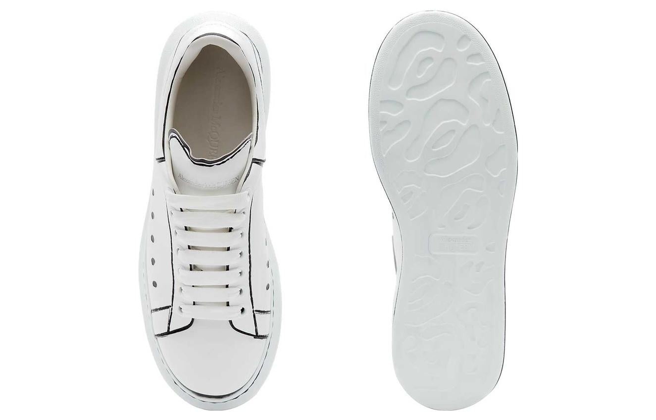 Alexander McQueen Oversized Sneaker 'White Black Outline' 627867WHYBI9061 - 6