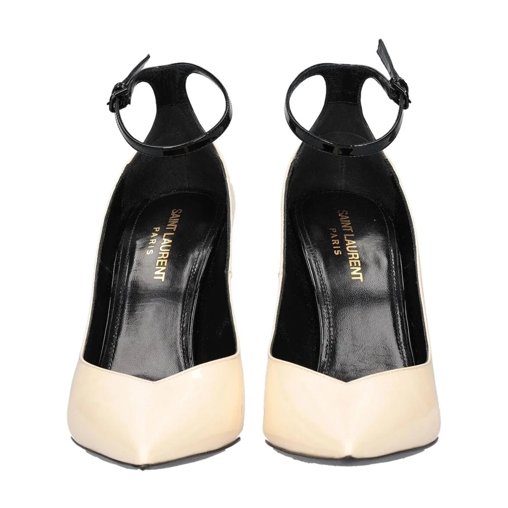 LEATHER PUMPS WITH PATENT EFFECT - 3