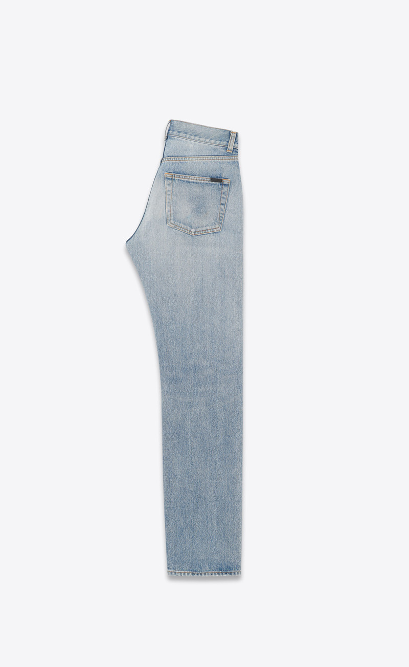 SAINT LAURENT cassandre jeans in hawaii blue denim outlook
