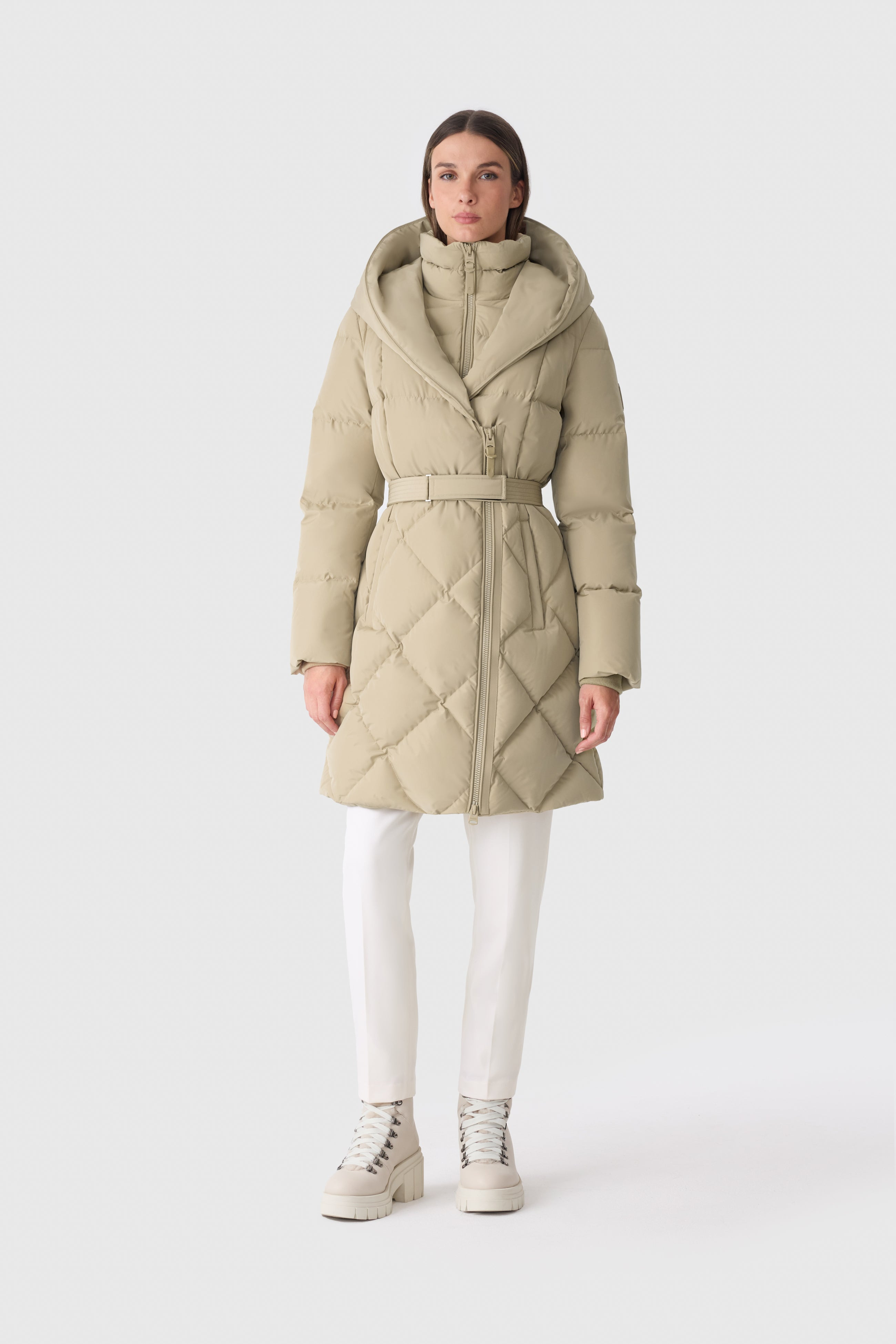 AYUMI 2-in-1 Long Down Coat with Bib - 2