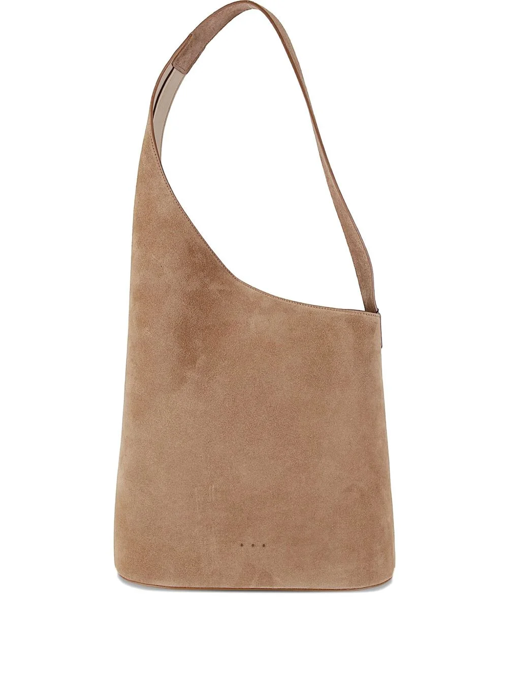 Lune suede curved tote bag - 1