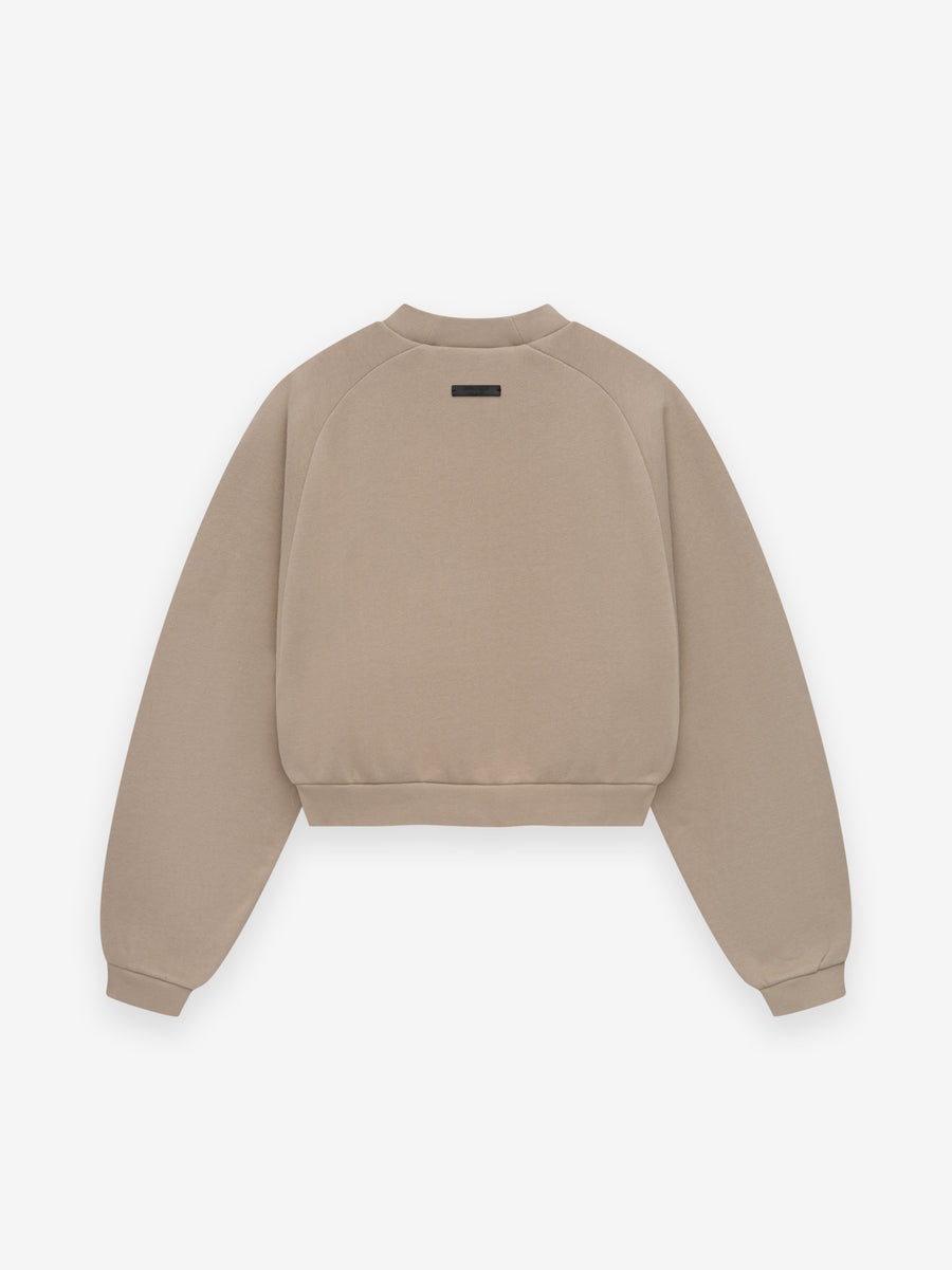 Women's Fleece Cropped Crewneck - 2