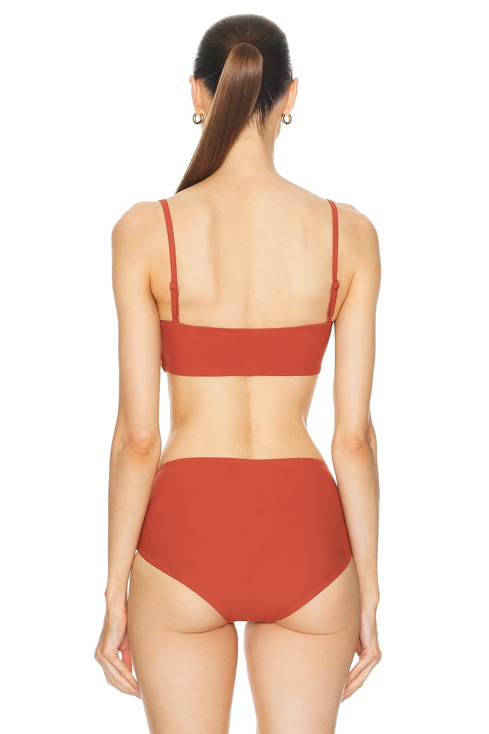 Ruched Prong Bandeau Bikini Top - 4