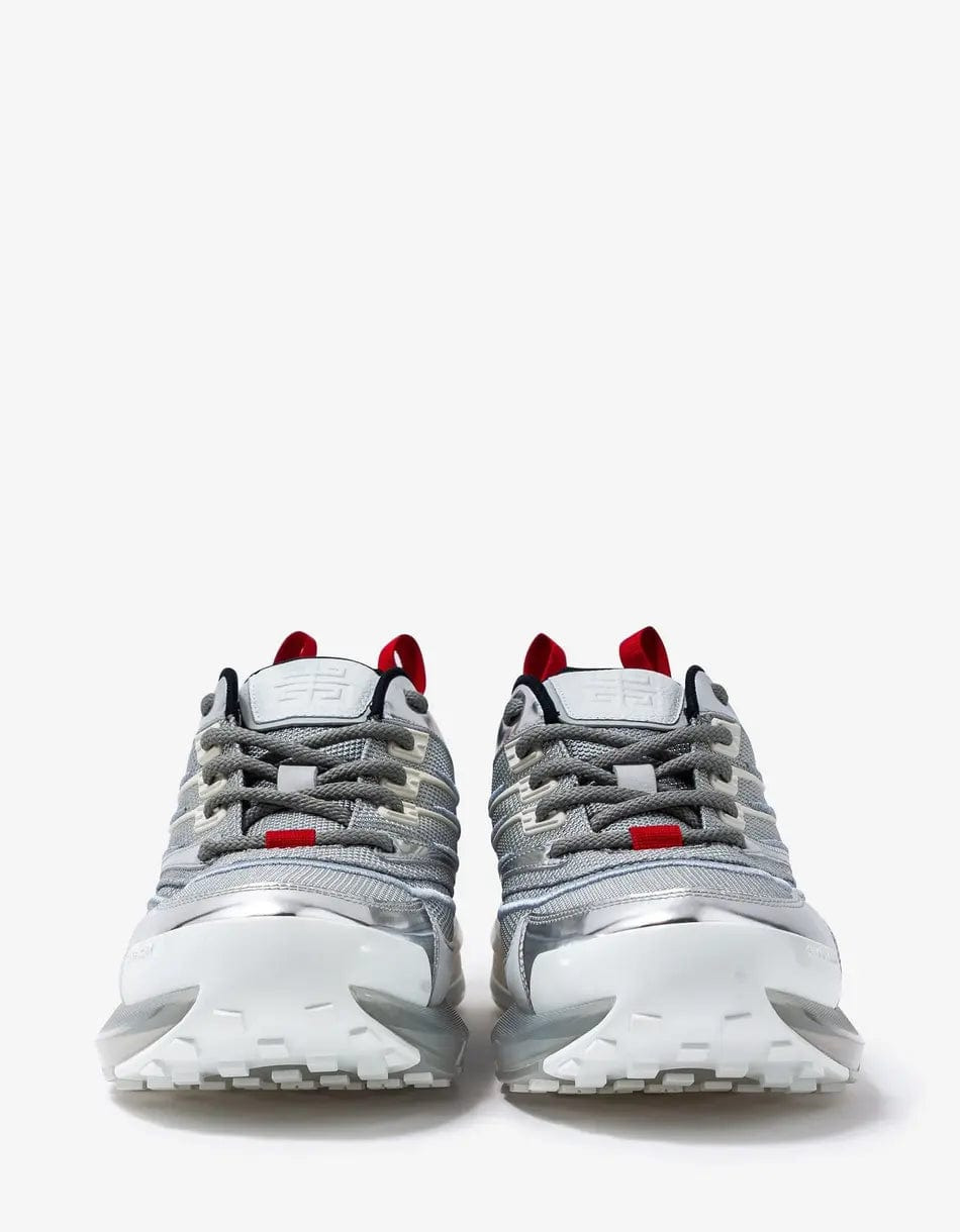 Givenchy Silver Giv 1 Leather & Mesh Trainers - 7