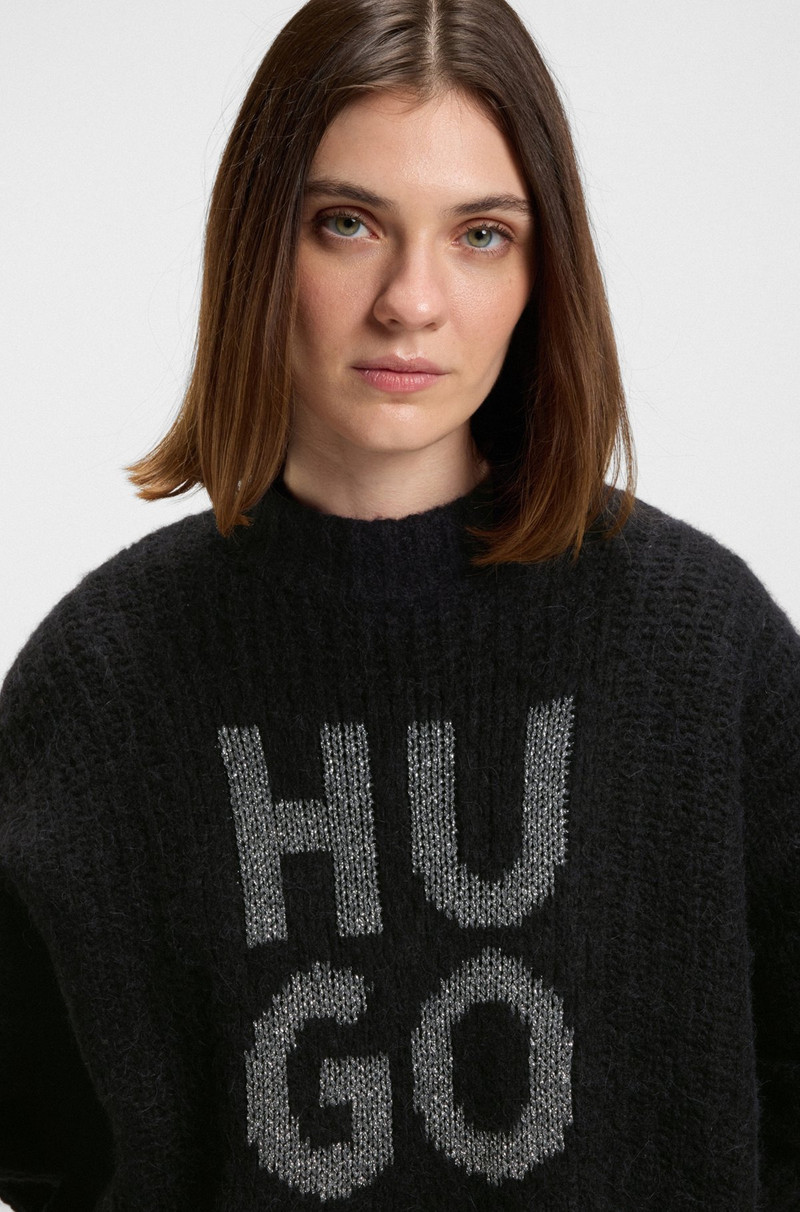 SPARKLING STACKED-LOGO SWEATER WITH WOOL AND ALPACA 5
