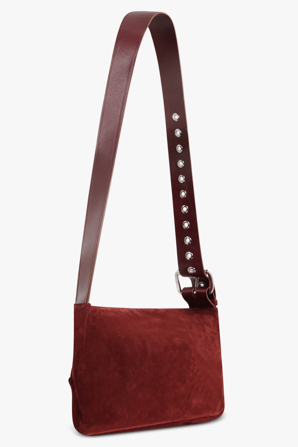 MAXIME SMALL SUEDE CROSSBODY BAG | BURGUNDY - 2