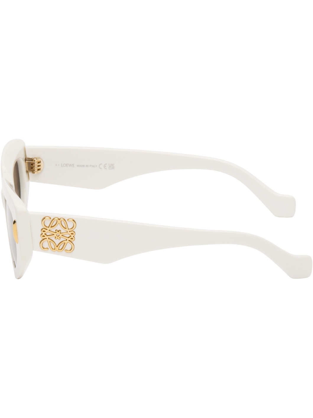 White Small Butterfly Screen Sunglasses - 3