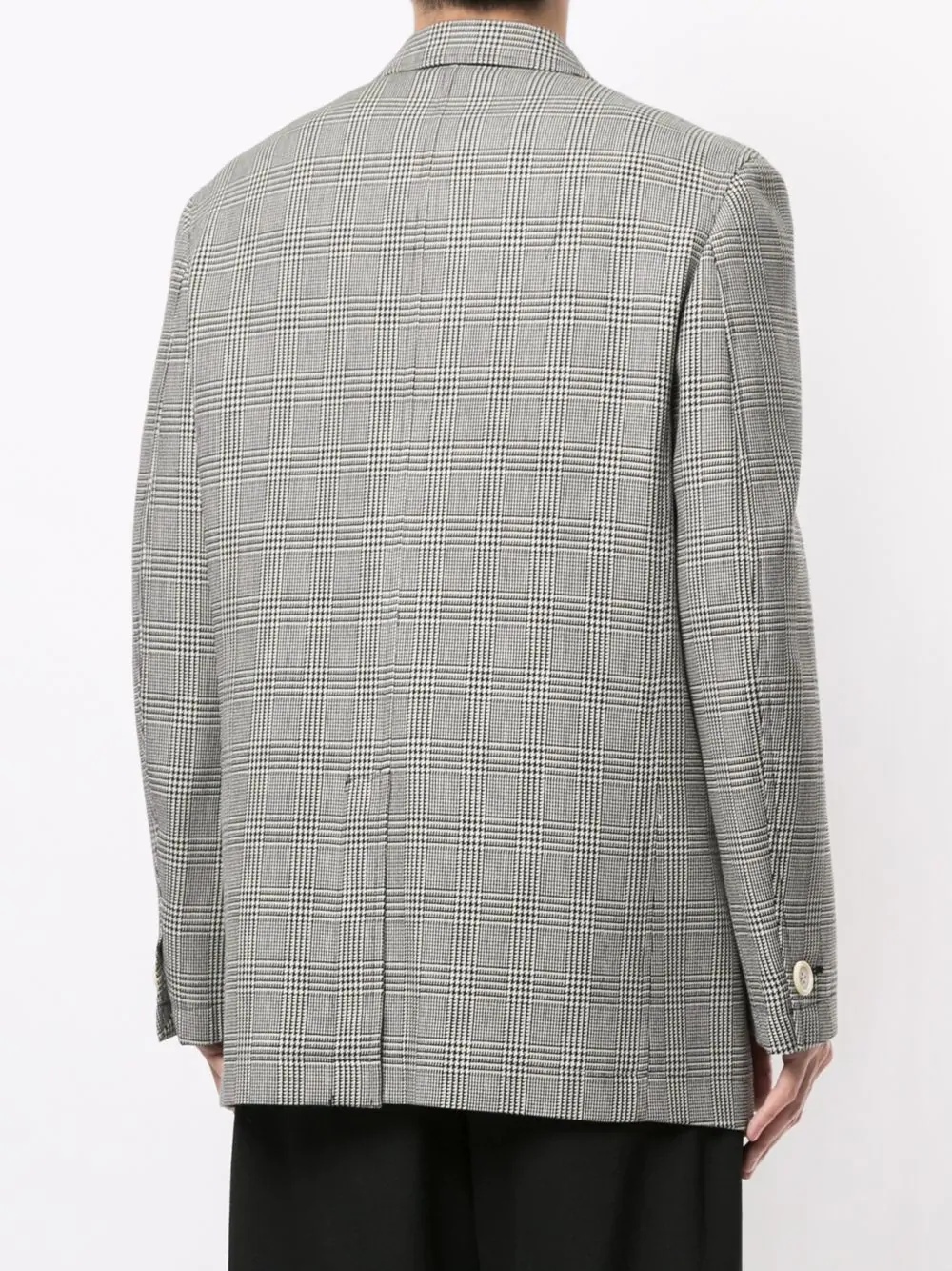 straight-fit checked blazer - 4