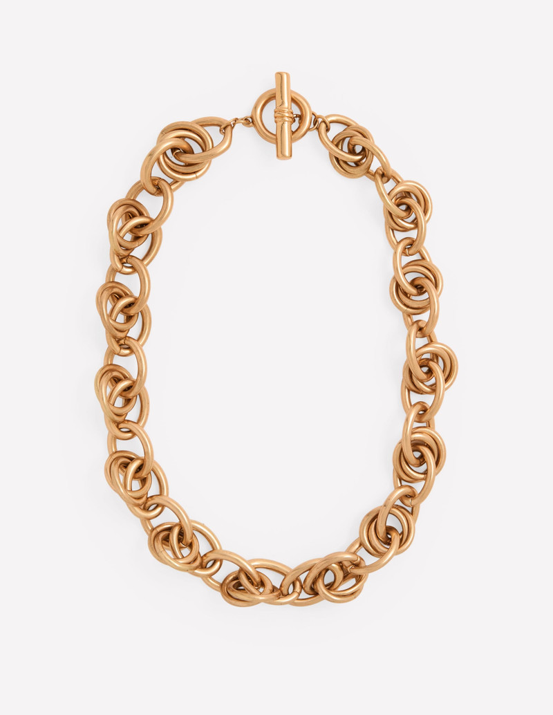Double Twist Chain Necklace-Gold Colour 1