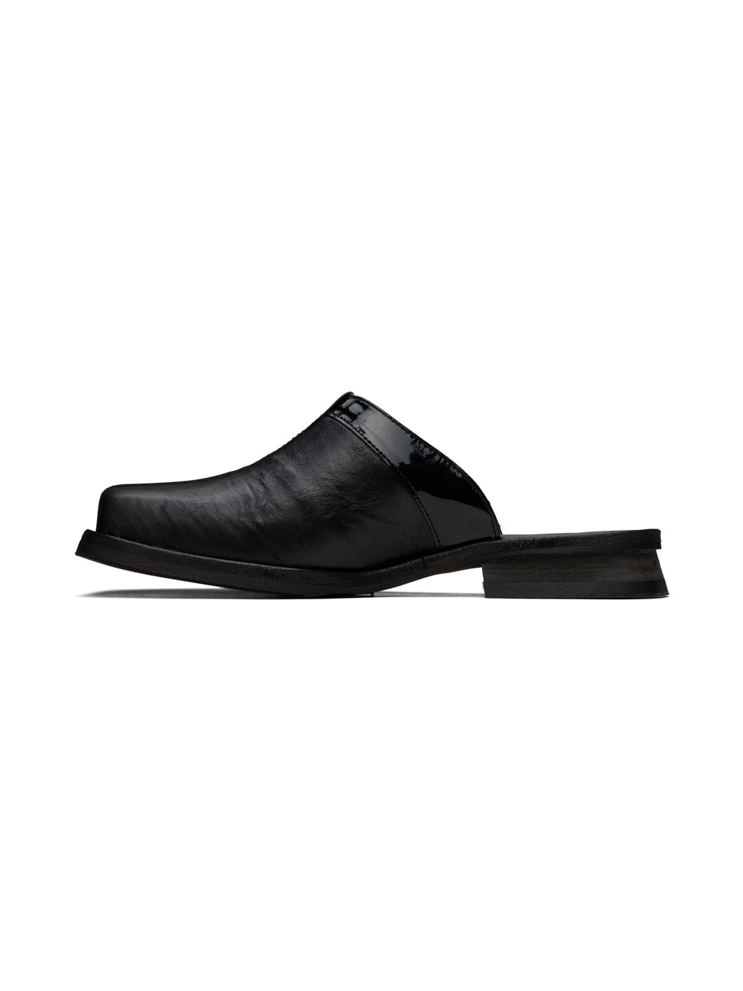 Black Blunt Mules - 3