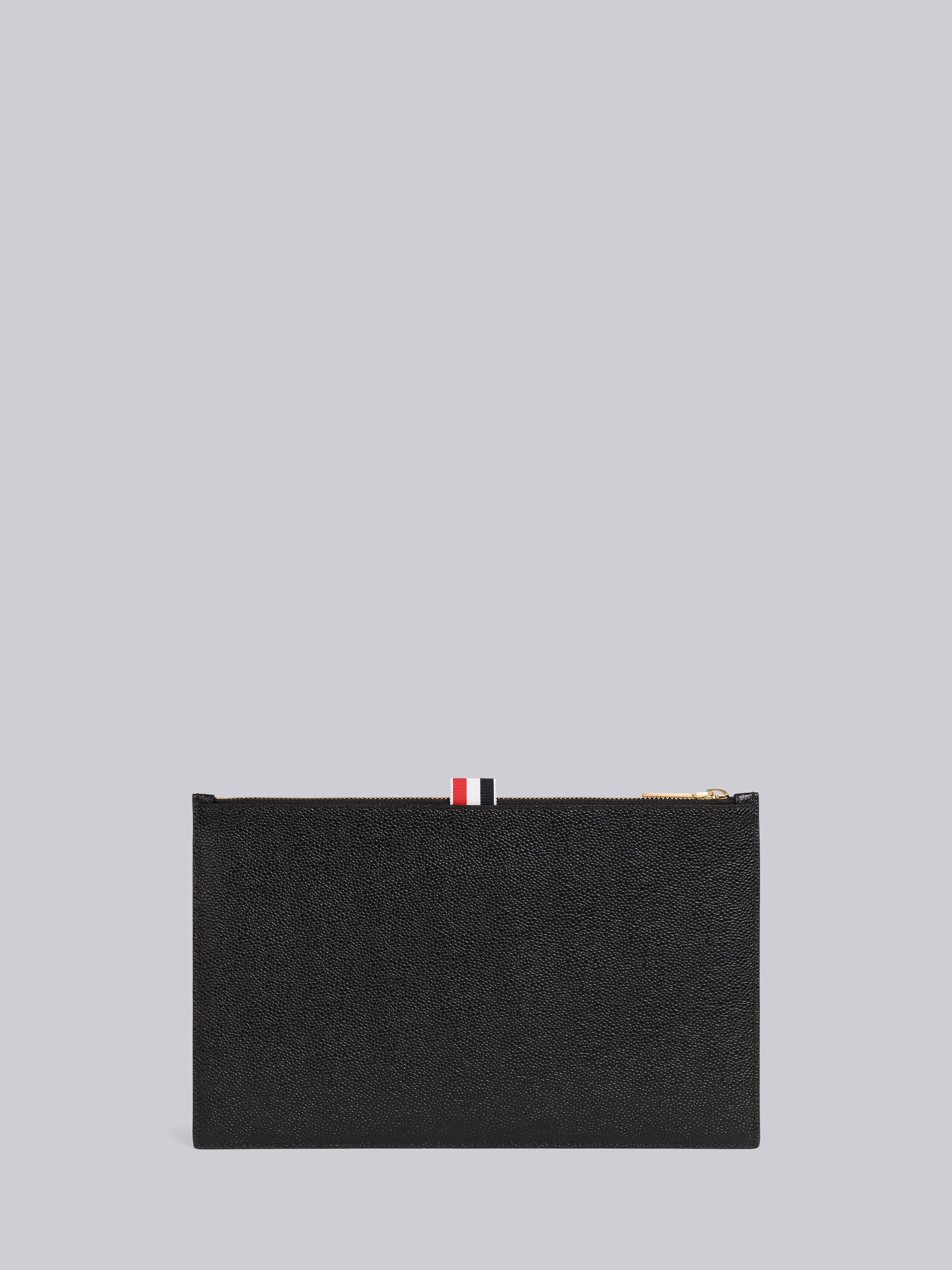 Pebble Grain Leather Lock Small Document Holder - 3