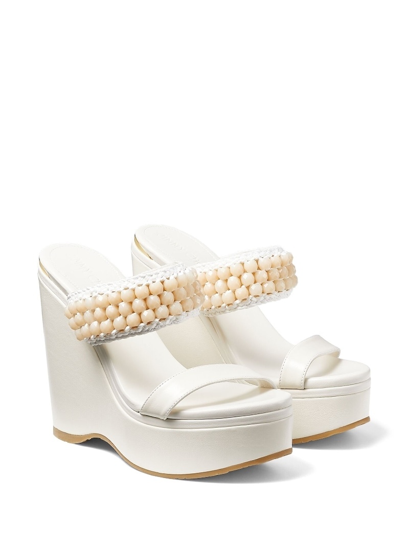 Amoure beaded wedge sandals - 2