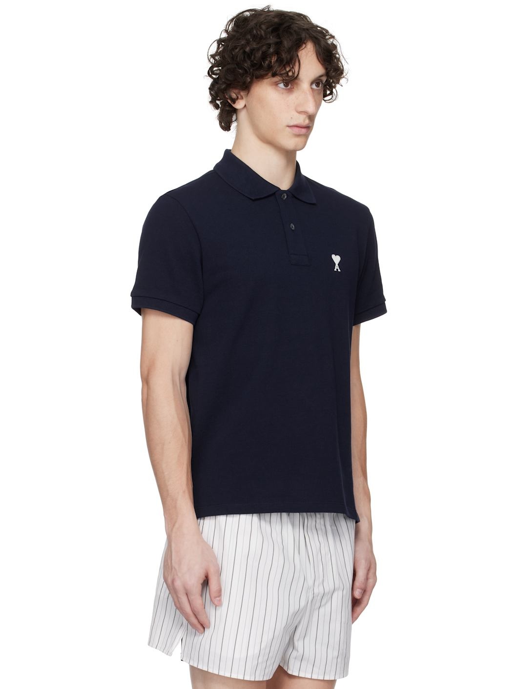 Navy Cotton Ami de Coeur Polo - 2