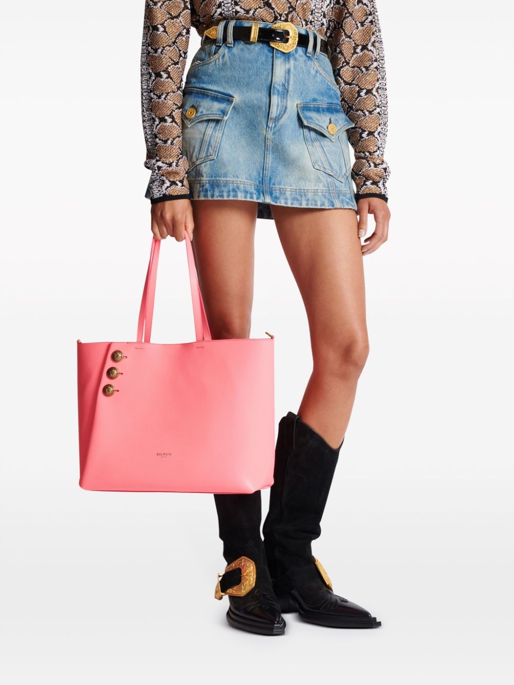 EmblÃ¨me leather tote bag - 3