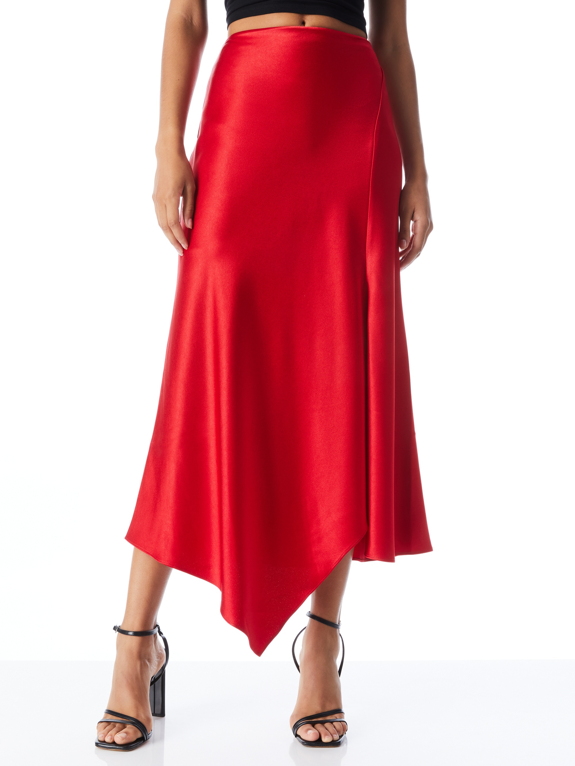HARMONY DRAPEY ASYMMETRICAL MIDI SKIRT - 2
