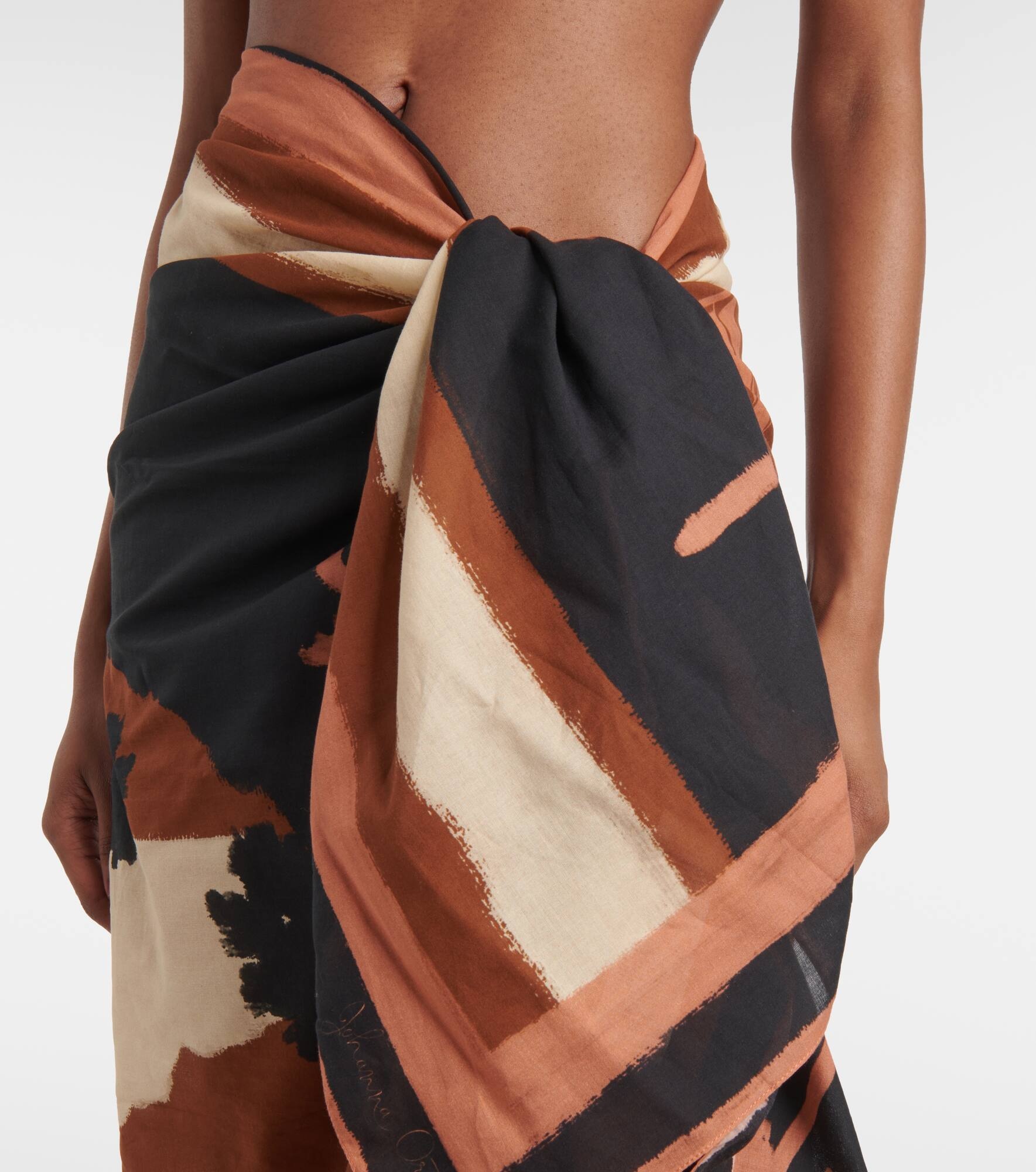 Printed cotton beach cover-up - 4