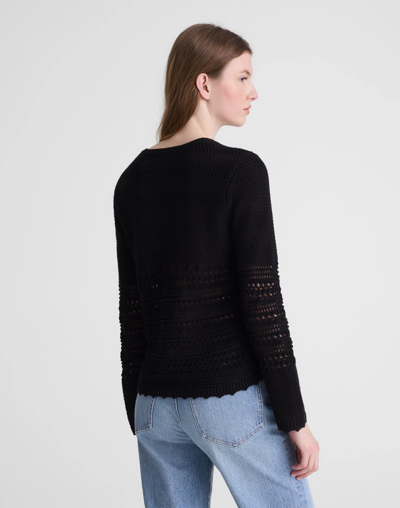 Madewell Open-Stitch Sweater in 100% Cotton outlook