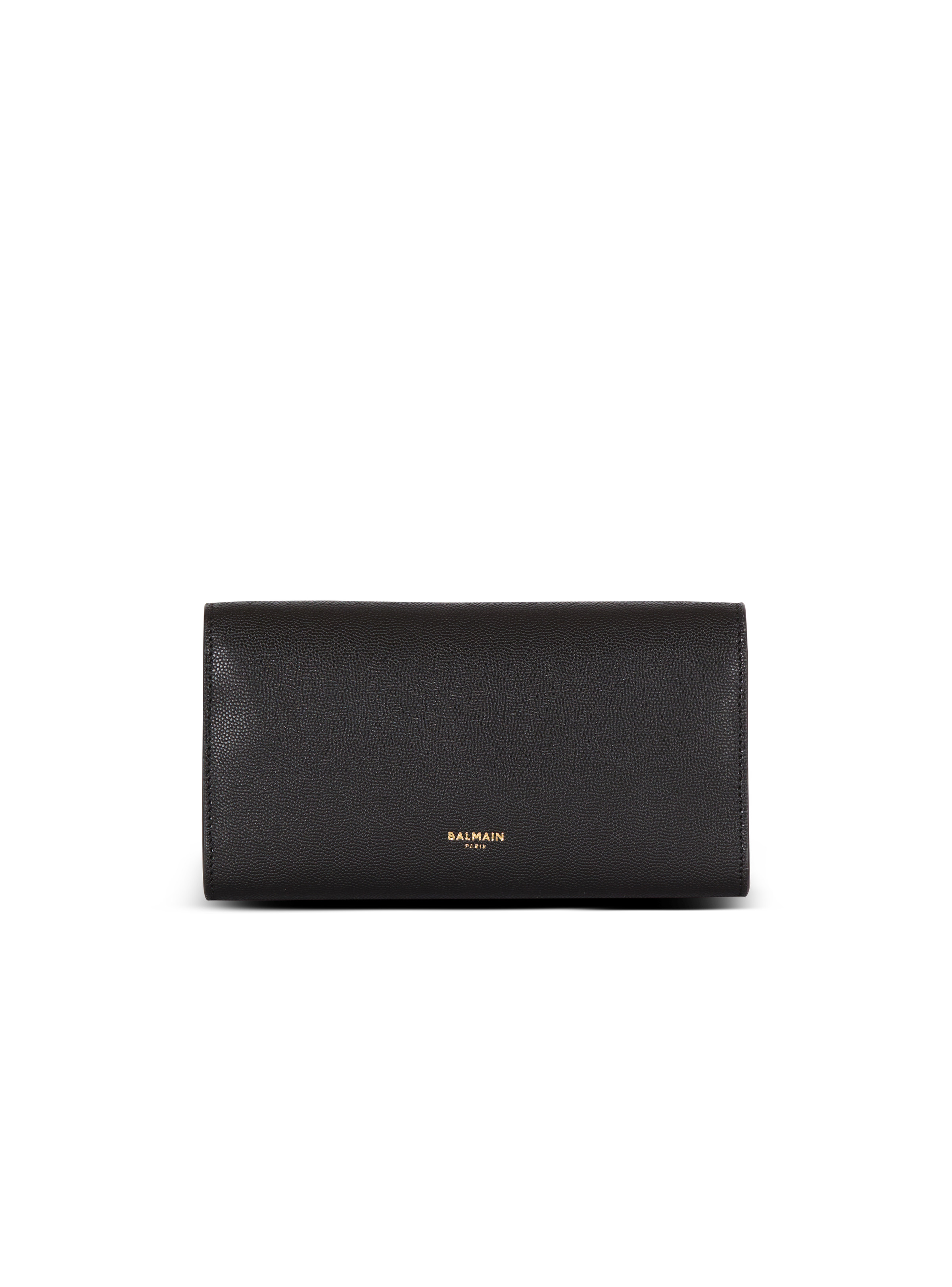 Emblème grained calfskin clutch 4