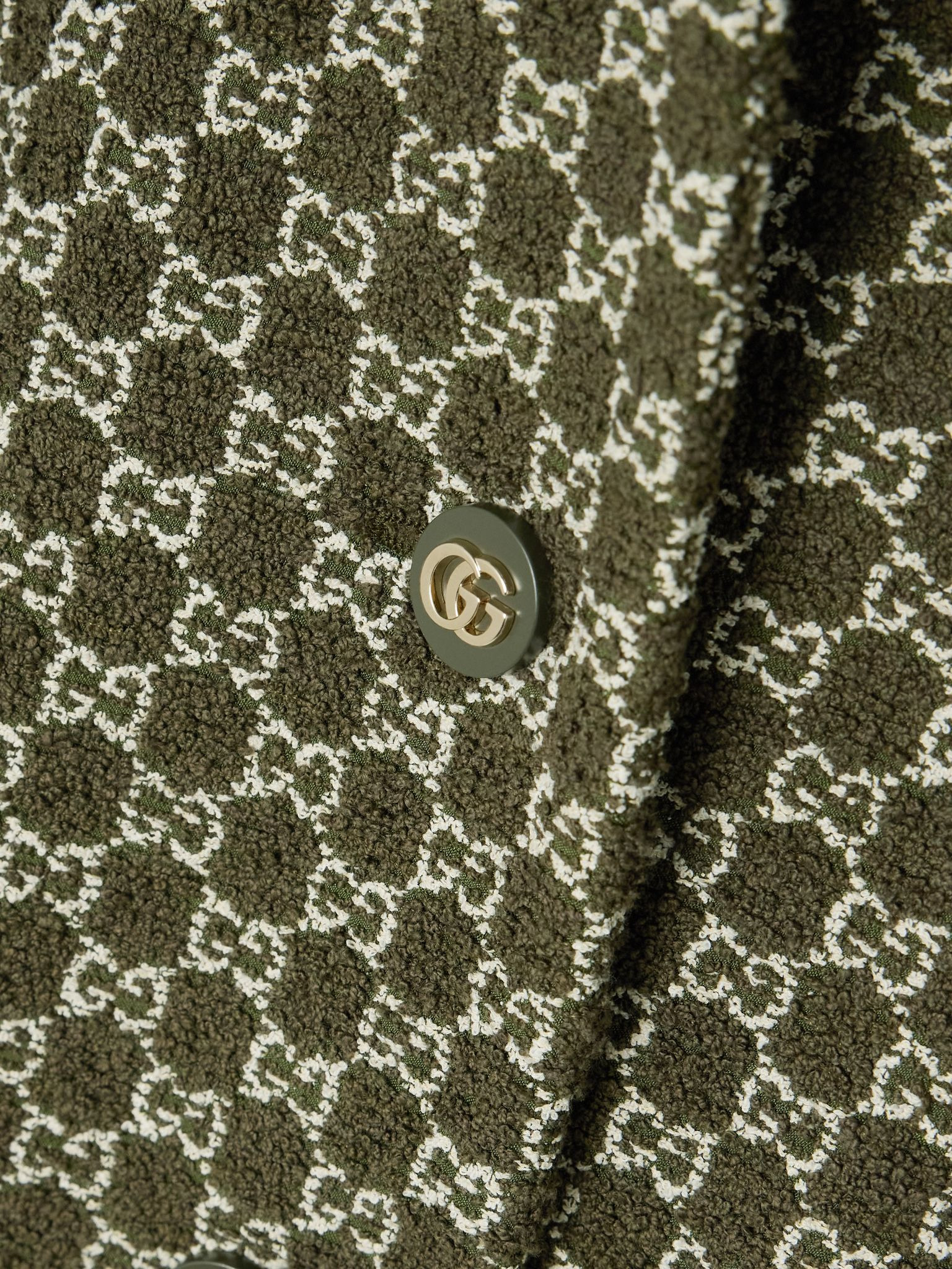 Jacquard-knit cotton-blend bouclé jacket Green - 5