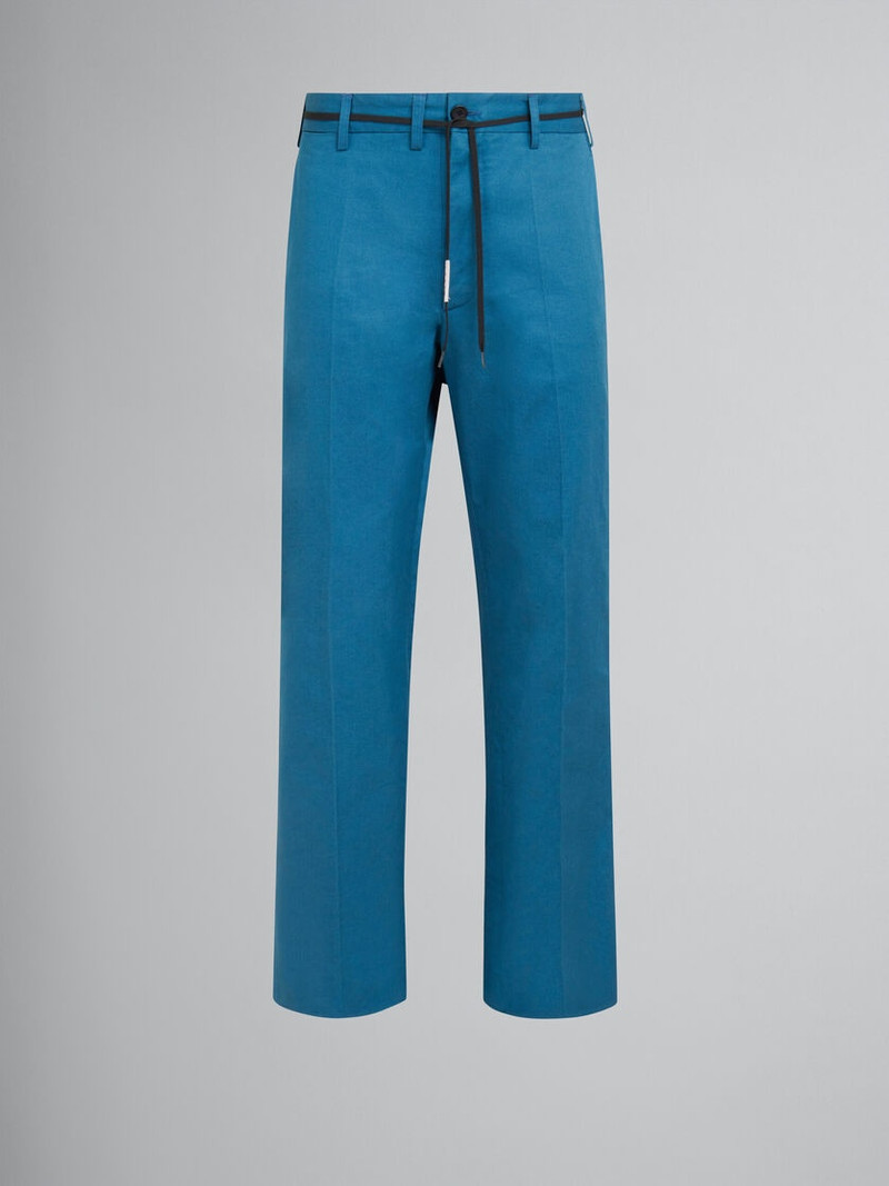 BLUE BIO GABARDINE CHINOS - 1