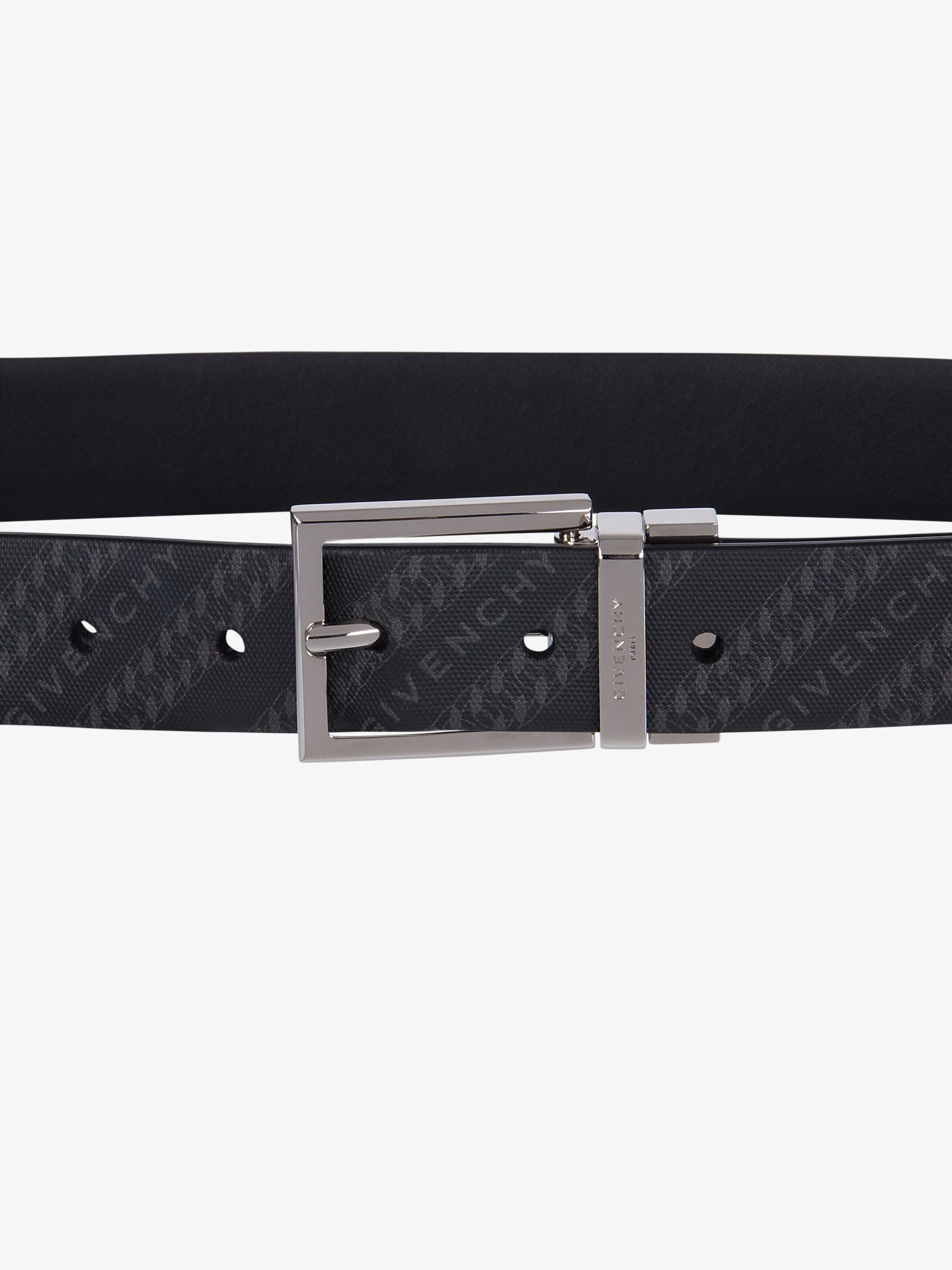 GIVENCHY Chain reversible belt in leather and coated canvas - 6