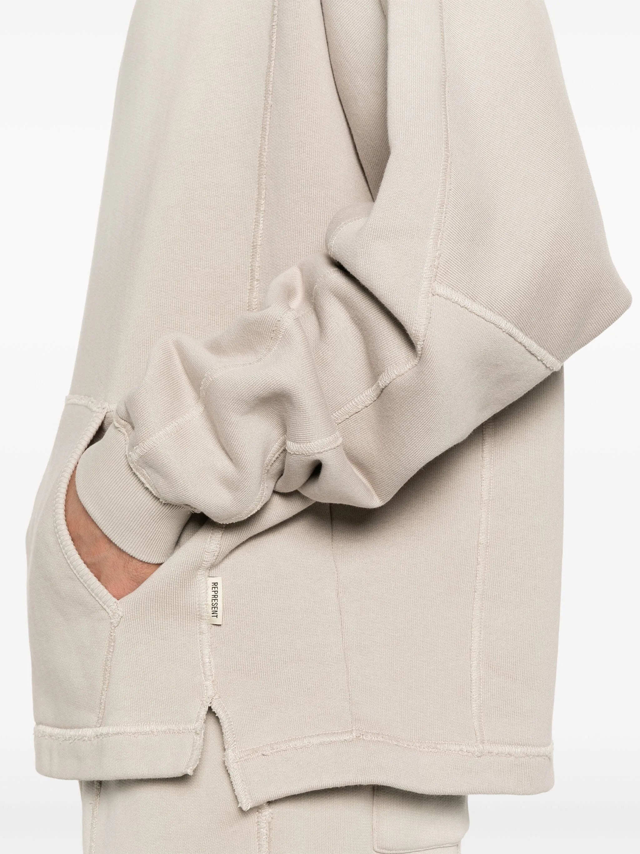 seam-detail hoodie - 5