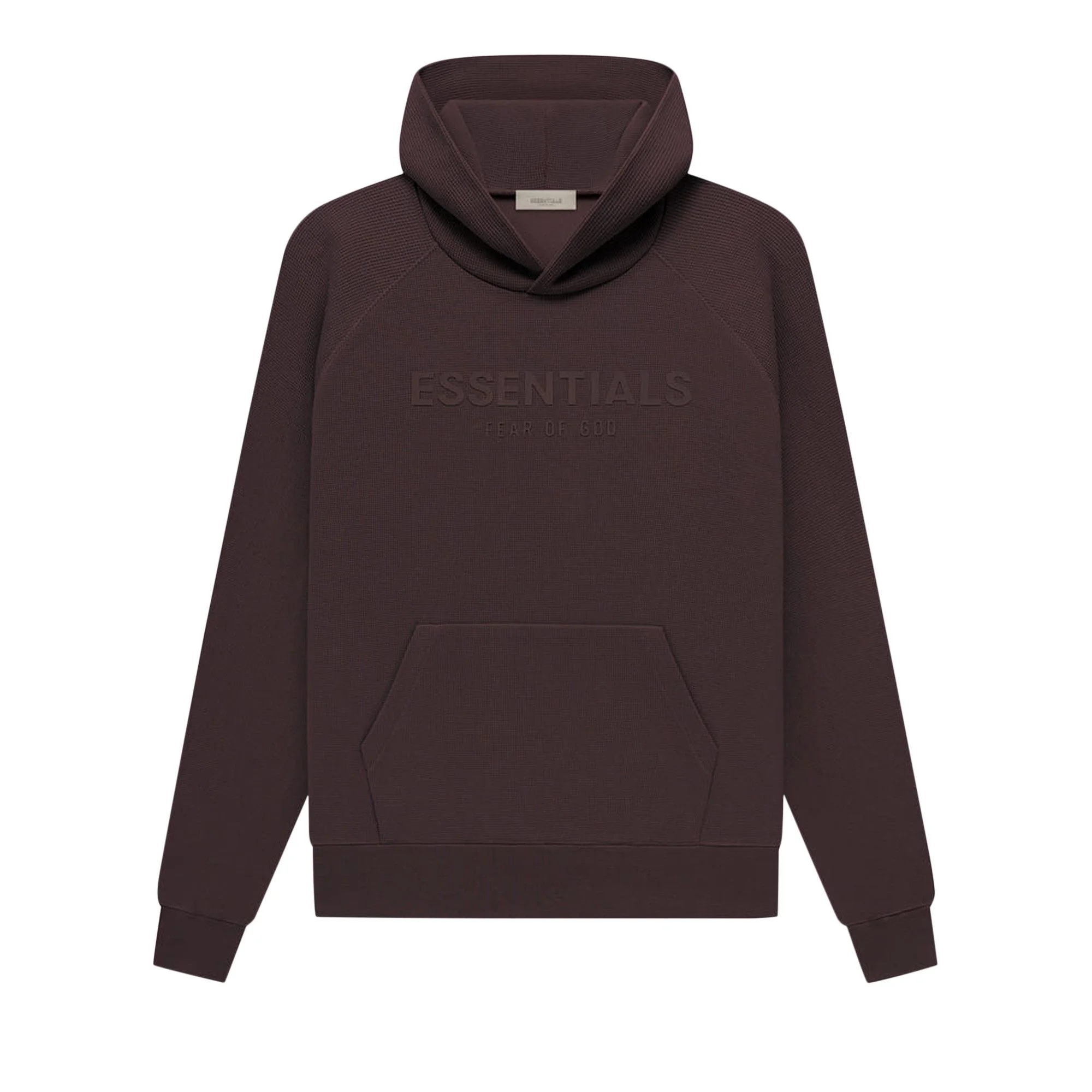 Fear of God Essentials Waffle Raglan Hoodie 'Plum' - 1