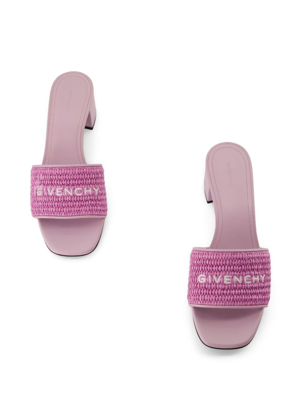 logo-embroidered mules - 6