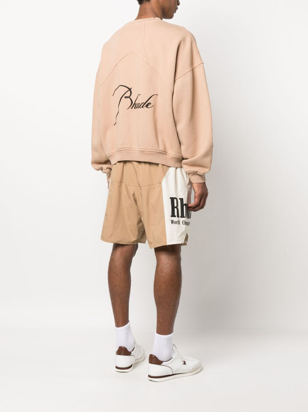 logo-print slouchy sweatshirt - 2