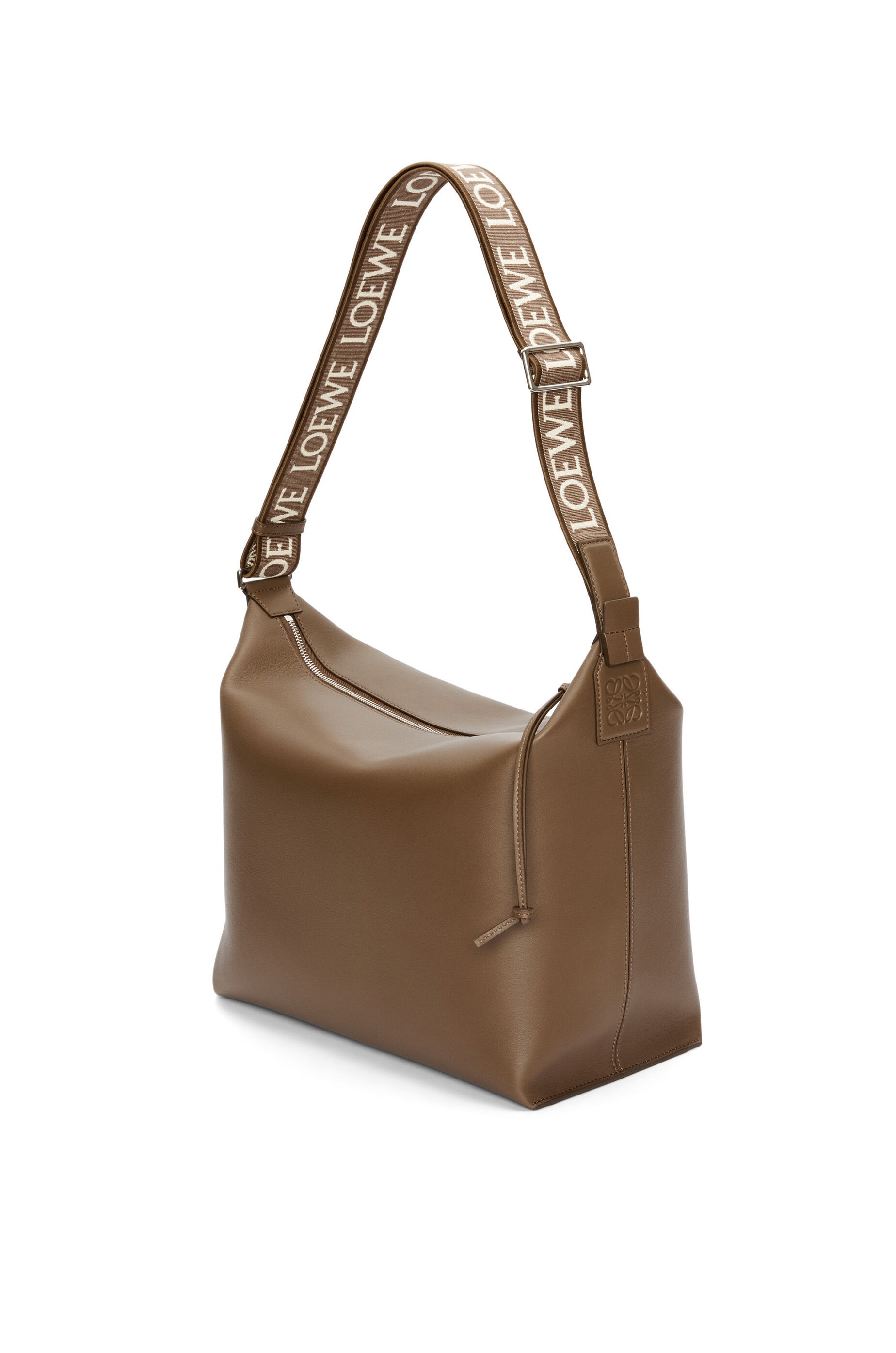 Cubi Crossbody bag in supple smooth calfskin and jacquard - 1