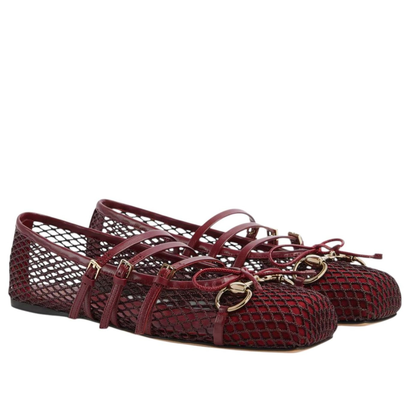 (WMNS) Gucci Horsebit Flat Shoes 'Rosso Ancora Red Mesh' 835077-FAEQZ-6207 - 4