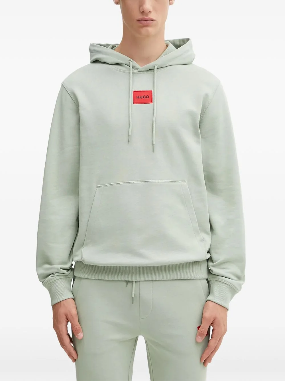 logo patch hooded sweatshirt - 1