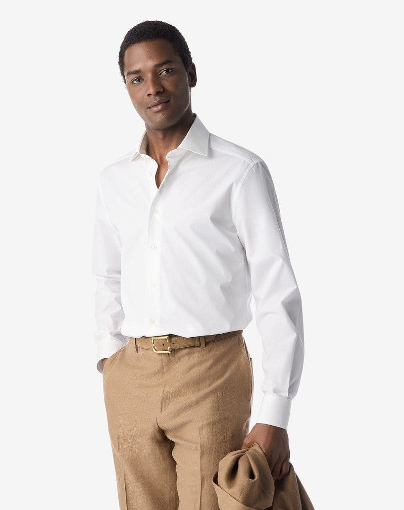 CORNELIANI White cotton poplin shirt outlook